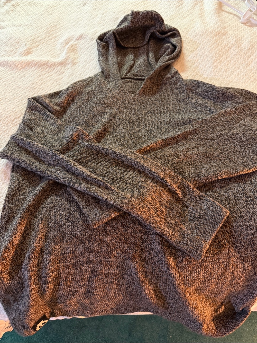 Women's Gray Crewneck Knit Sweater - Picture 2 of 4